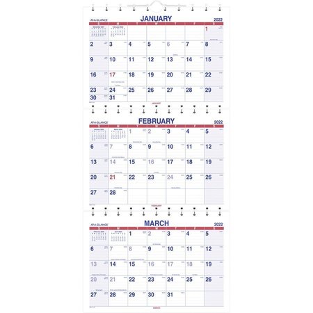 At-A-Glance Calendar, Wall, 3-Month View AAGPMLF1128